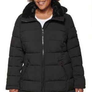 Andrew Marc 🖤 NWT Women’s XXL Lightweight Hooded Puffer Jacket Black NWT